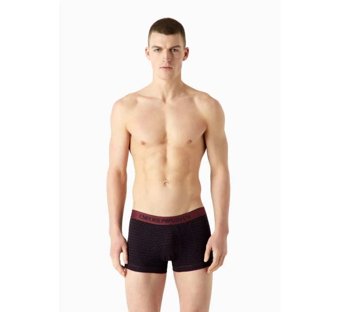 Pánske boxerky 2PACK 111210 3F504 56636 vínové s potlačou - Emporio Armani Pánske boxerky 2PACK 111210 3F504 56636 vínové s potlačou - Emporio Armani