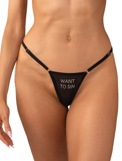 Dámská sexy tanga model 21935225 Sin černé - Obsessive