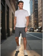 Pánské tmavě šedé teplákové šortky Dstreet model 21987824 - FashionStreet Pánské tmavě šedé teplákové šortky Dstreet model 21987824 - FashionStreet