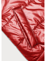 Krátká červená dámská bunda s stahovacími lemy model 19640145 - S'WEST