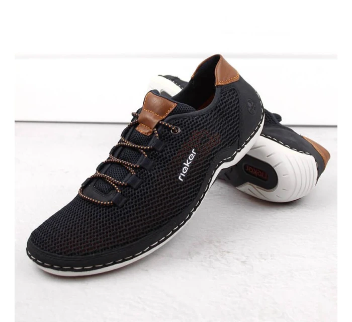 Pohodlné poltopánky Rieker M RKR666 navy blue