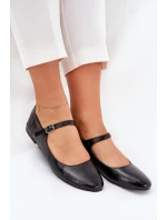 Lakované Baletky S Páskem Černé model 21687377 - Boto