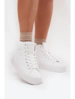 Zateplené dámské tenisky na platformě Big Star model 21705849 Bílé - Big Star Shoes Zateplené dámské tenisky na platformě Big Star model 21705849 Bílé - Big Star Shoes