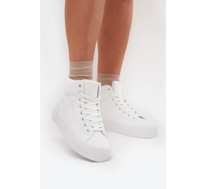 Zateplené dámské tenisky na platformě Big Star model 21705849 Bílé - Big Star Shoes Zateplené dámské tenisky na platformě Big Star model 21705849 Bílé - Big Star Shoes