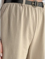 Dámske chinos nohavice s opaskom béžové FashionStreet UY2549 Dámske chinos nohavice s opaskom béžové FashionStreet UY2549