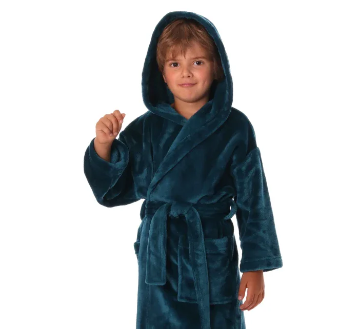 Detský župan Siena s kapucňou 9156 petrol - Vestis Detský župan Siena s kapucňou 9156 petrol - Vestis