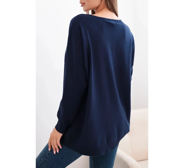 Dámský svetr s delším zadním dílem a model 21731272 - K-Fashion