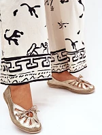 Płaskie Baleriny Z Naturalnej Skóry Zazoo 10179 Złote