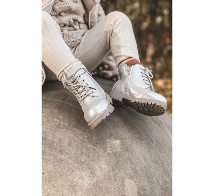 stříbrné teplé Dětské boty model 21506671 - Boto