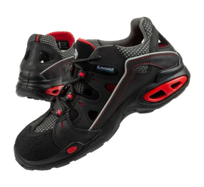 Dámske športové sandále MIAMI 1476.30 Black with red - Lavoro