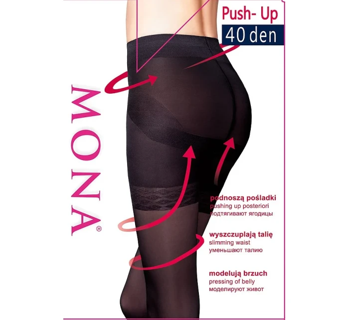 Dámske pančuchové nohavice Mona Push-Up 40 den 5-XL Dámske pančuchové nohavice Mona Push-Up 40 den 5-XL