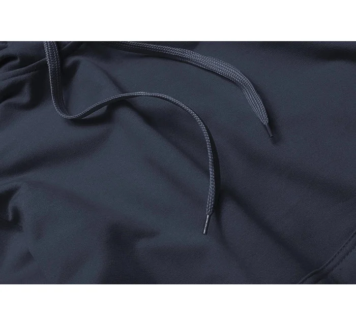 Tmavomodrá tenká dámska mikina klokanka (W06-25)