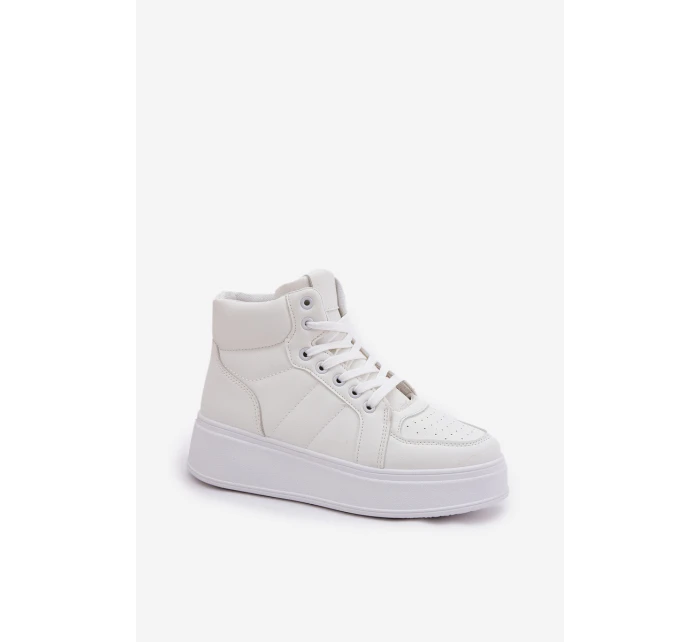 Vysoké dámské tenisky na platformě bílé model 21693379 - EVENTO Vysoké dámské tenisky na platformě bílé model 21693379 - EVENTO