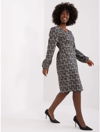 Šaty LK SK 509474 2.55P sivá čierna