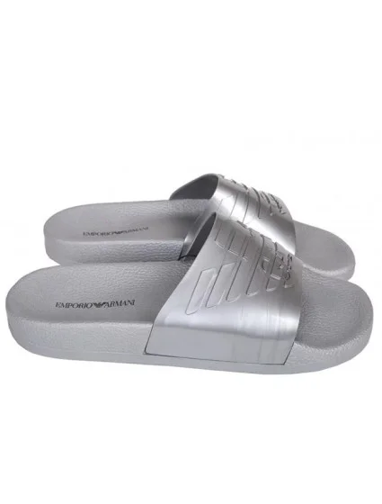 Pantofle model 7456204 stříbrná - Emporio Armani