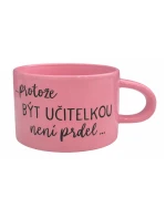 pretože BYŤ UČITEĽOM nie je osol... - ružový hrnček s makrónkou 200 ml