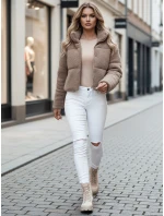 Dámska zimná bunda krátka alpaka CELESTIAL camel FashionStreet TY4482z Dámska zimná bunda krátka alpaka CELESTIAL camel FashionStreet TY4482z