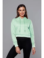 Krátká tepláková mikina v pistáciové barvě s kapucí model 18378848 - J.STYLE Krátká tepláková mikina v pistáciové barvě s kapucí model 18378848 - J.STYLE