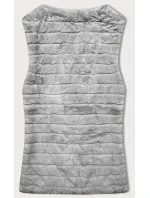 Kožušinová vesta svetlosivá (2114)