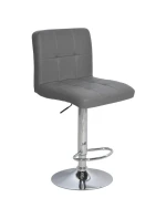 BAROVÁ STOLIČKA HOCKER SIVÁ SADA 2 KS