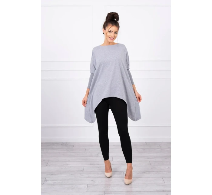 Oversize blúzka šedá