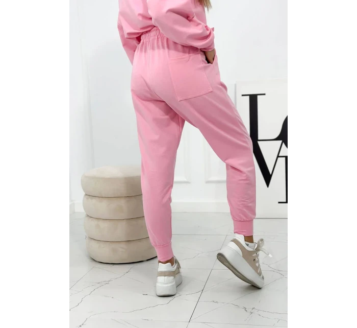 Set 2dielna mikina + nohavice svetlo ružová