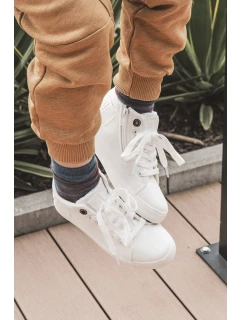 Dziecięce Klasyczne Wysokie Trampki Big Star LL374002 Białe