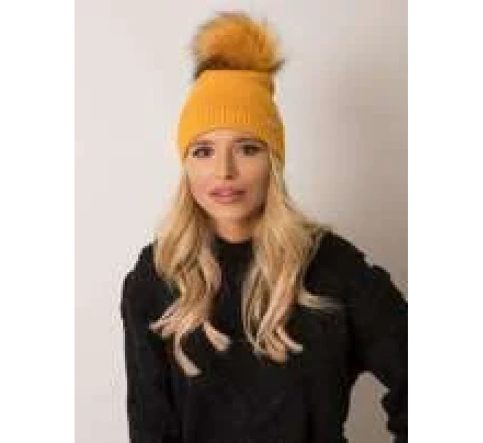 Dámska čiapka 69 tmavo žltá