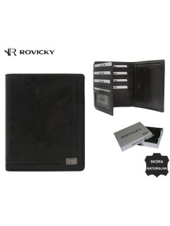 Pánske peňaženky Kožená peňaženka PC 108 BAR 2533 čierna čierna