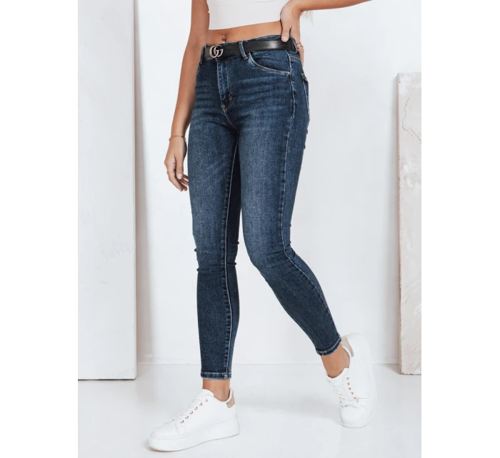 Dámske skinny džínsy modré FashionStreet UY2787 Dámske skinny džínsy modré FashionStreet UY2787