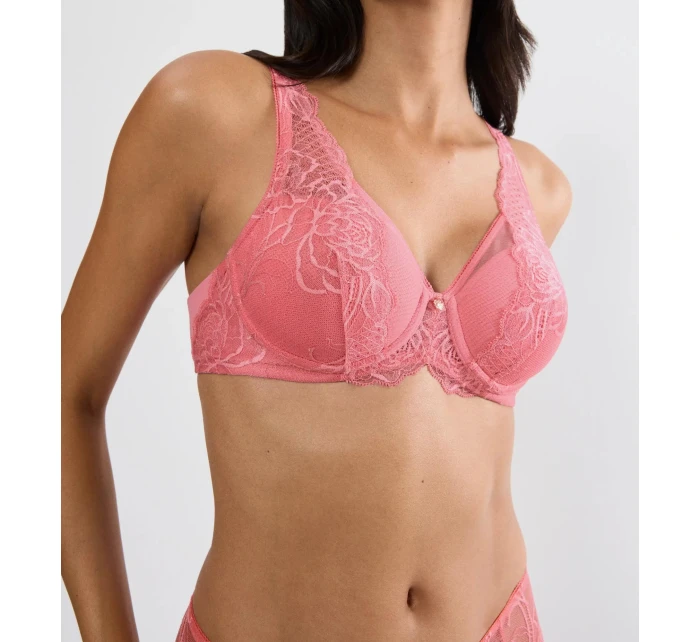 Dámska podprsenka Wild Peony Florale WP - ČERVENÁ - ružová 3880 - TRIUMPH