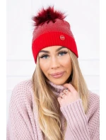Čepice model 18747321 červená - K-Fashion Čepice model 18747321 červená - K-Fashion