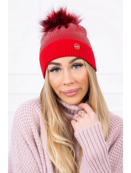 Čepice model 18747321 červená - K-Fashion Čepice model 18747321 červená - K-Fashion