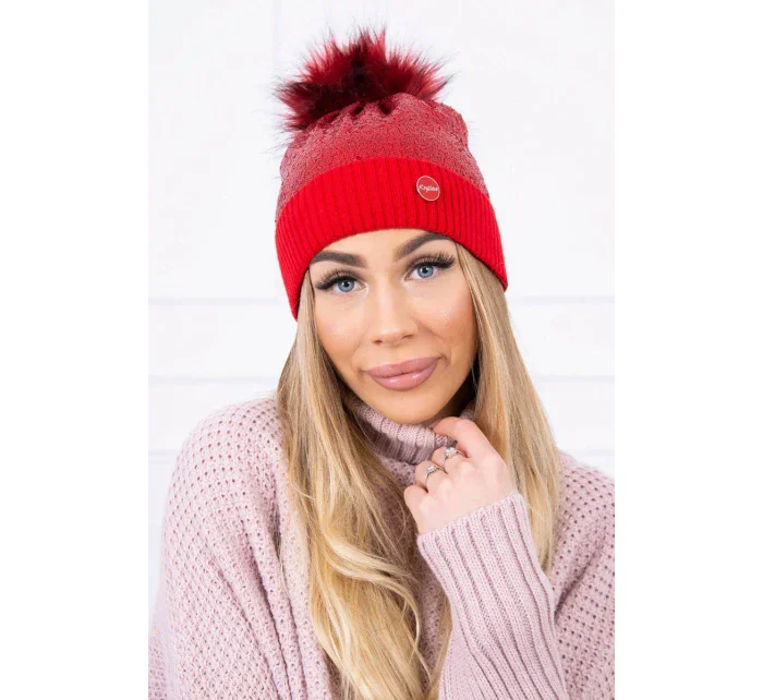 Čepice model 18747321 červená - K-Fashion Čepice model 18747321 červená - K-Fashion