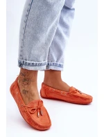Damskie Zamszowe Mokasyny Pomarańczowe Si Passione Damskie Zamszowe Mokasyny Pomarańczowe Si Passione