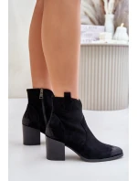 Dámské semišové teplé boty Černe model 21675647 - VINCEZA