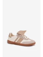 Niskie Sneakersy Damskie Z Wywiniętym Językiem Beżowe Ardira Niskie Sneakersy Damskie Z Wywiniętym Językiem Beżowe Ardira
