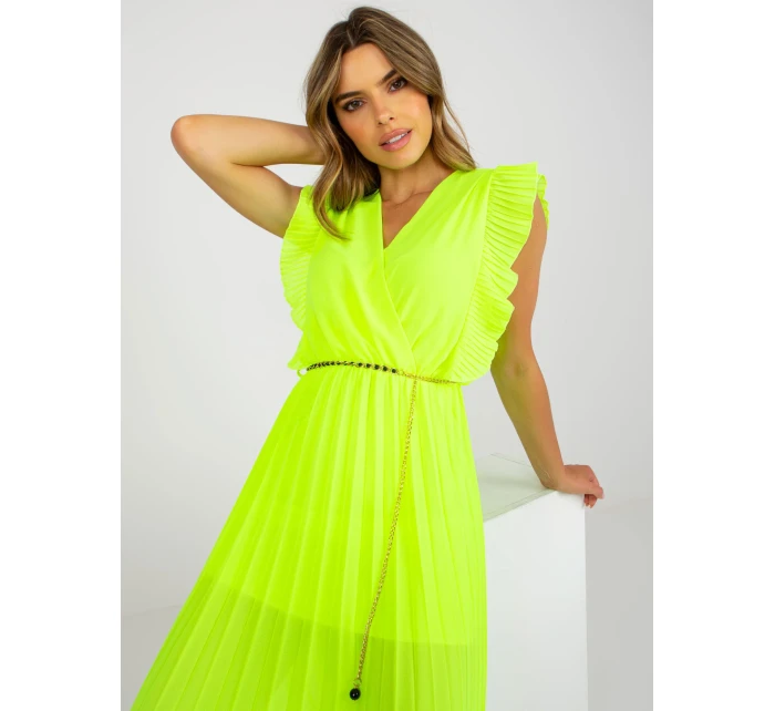 Šaty DHJ SK 1155.85 fluo žltá