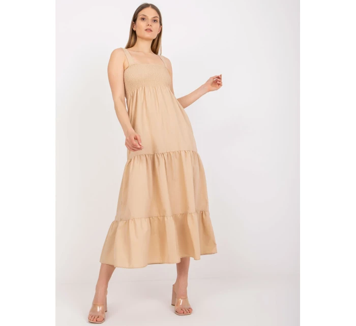 Šaty RO SK béžová model 17293410 - FPrice Šaty RO SK béžová model 17293410 - FPrice