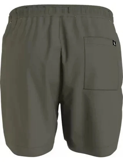 Pánské plavky MEDIUM DRAWSTRING  olivově zelené  model 19583646 - Calvin Klein