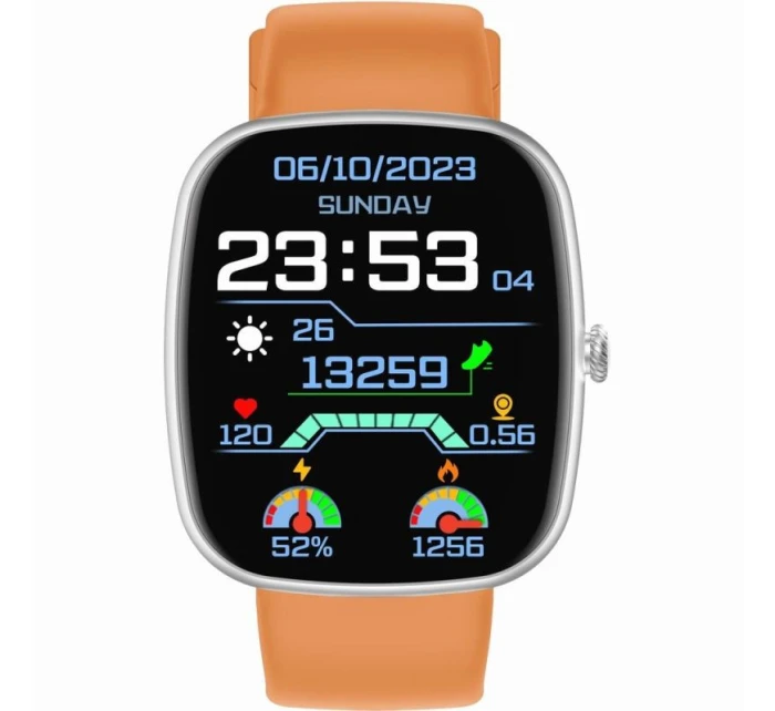 Pánské chytré hodinky Orange Strap + Black Strap model 21807101 - Gravity Pánské chytré hodinky Orange Strap + Black Strap model 21807101 - Gravity