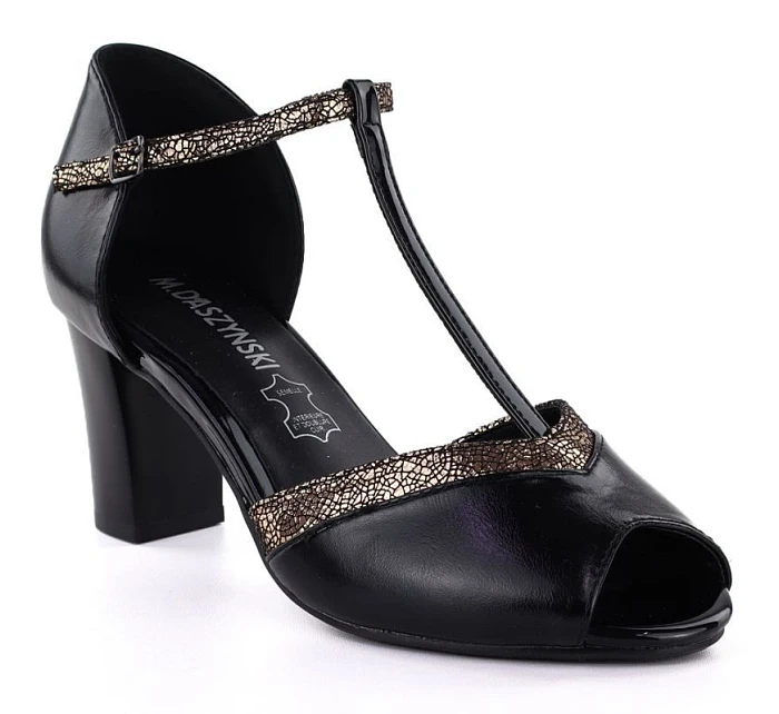 Lodičky s otvorenou špičkou čierne M.Daszynski SA107-37