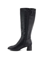 Skórzane damskie na obcasie czarne Sergio model 22553950 - LEONE Skórzane damskie na obcasie czarne Sergio model 22553950 - LEONE