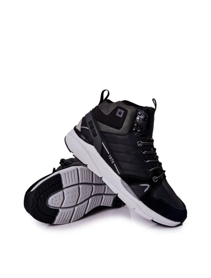 Wysokie Sportowe Męskie Buty Big Star II174223 Czarne