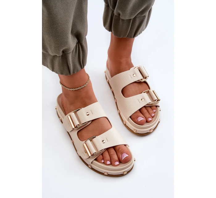 Dámské žabky na platformě Big Star model 21653884 béžové - Big Star Shoes Dámské žabky na platformě Big Star model 21653884 béžové - Big Star Shoes