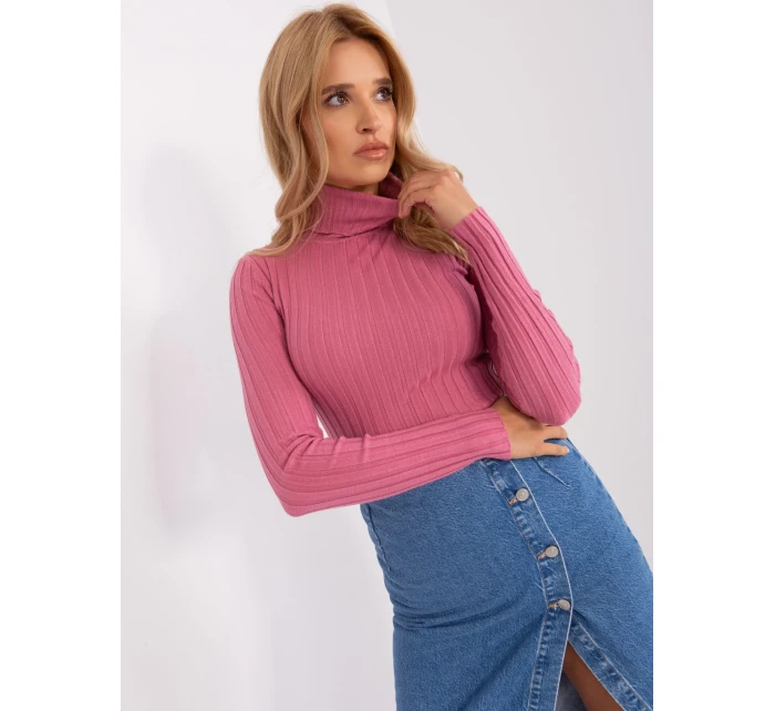 Sweter PM SW model 18900760 ciemny różowy - FPrice Sweter PM SW model 18900760 ciemny różowy - FPrice