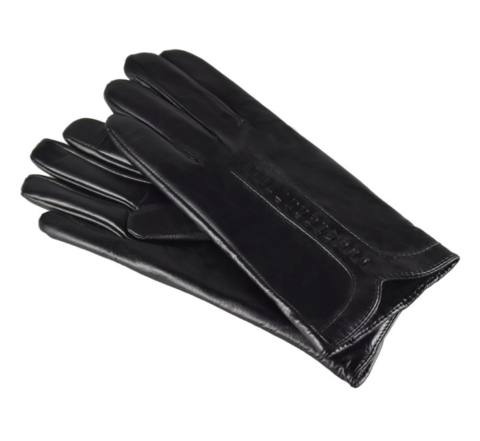 Semiline Dámske kožené antibakteriálne rukavice P8206 Black