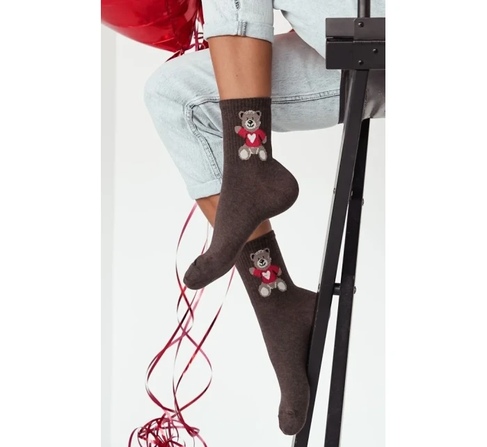 Milena ponožky 0200-144 Valentínsky medvedík 37-41