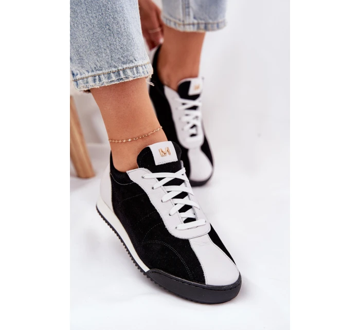 Dámské Kožené Sportovní Boty model 21690049 Černé - Laura Messi