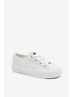 Dámské krajkové tenisky na platformě LEE ISLA LACE WOMEN LOW 50261003.1FG Bílé